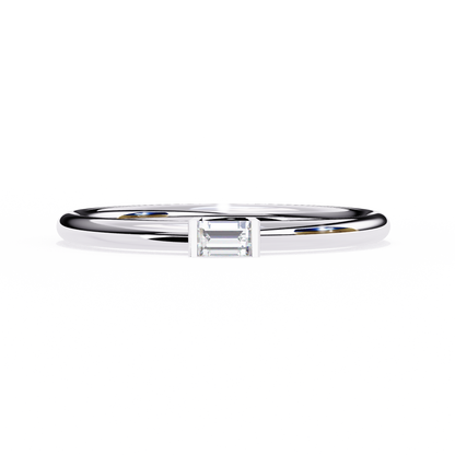 Silver Stackable Baguette Ring