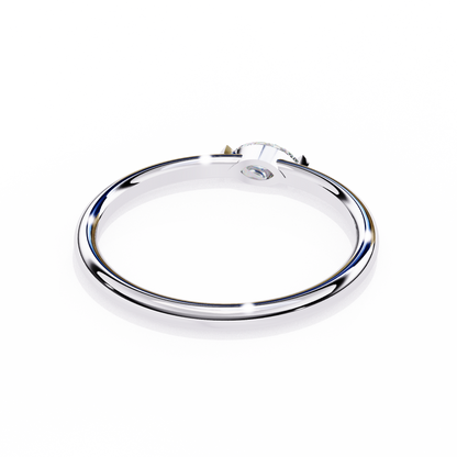 Silver Minimalist Marquise Ring