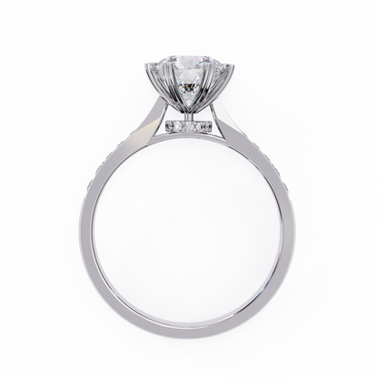 Silver Romantic Solitaire Ring