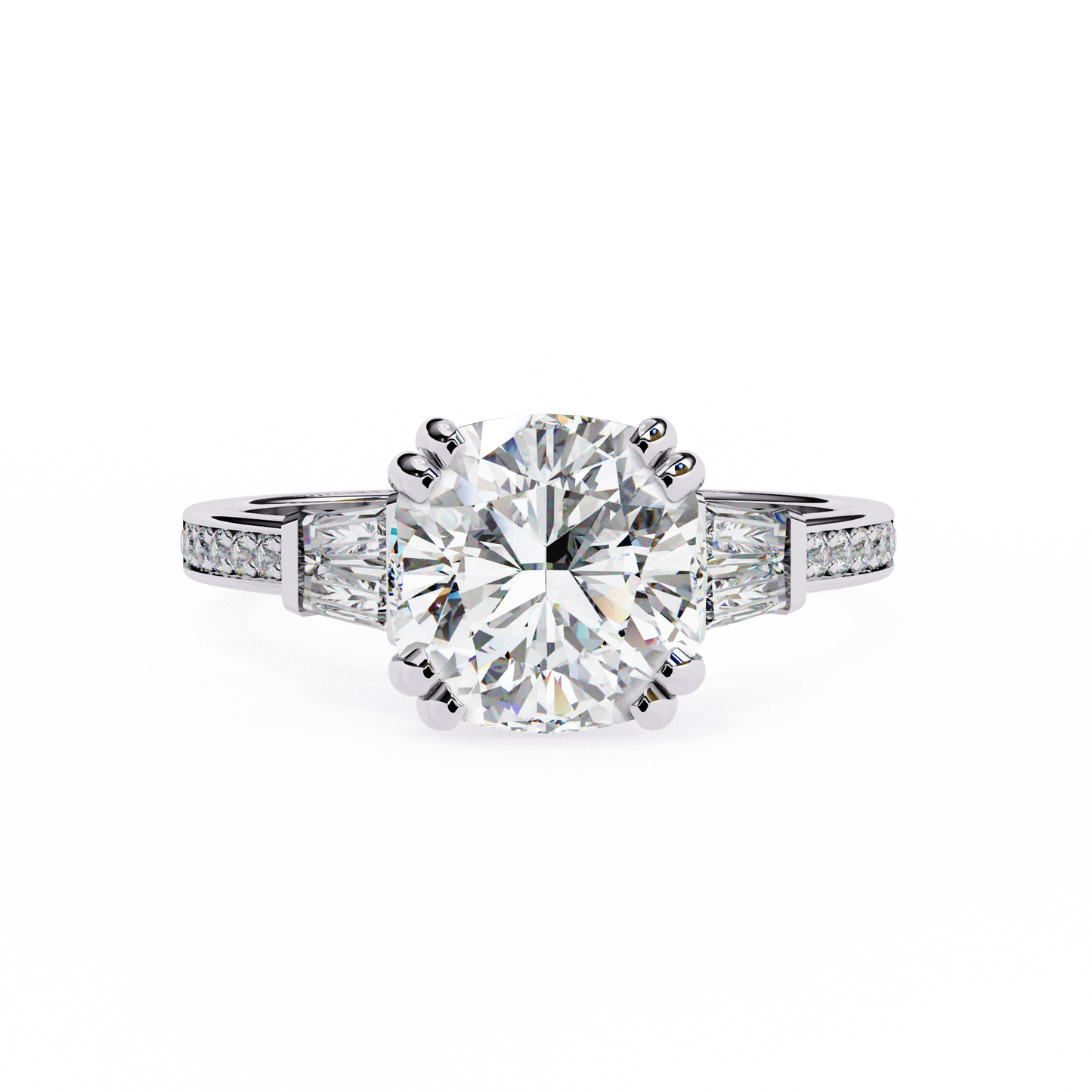Silver Promise Trapezoid Ring