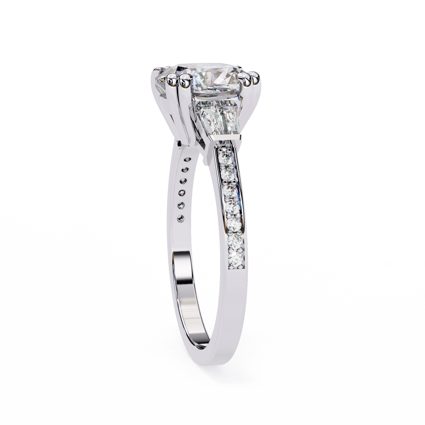 Silver Promise Trapezoid Ring