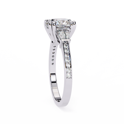 Silver Promise Trapezoid Ring