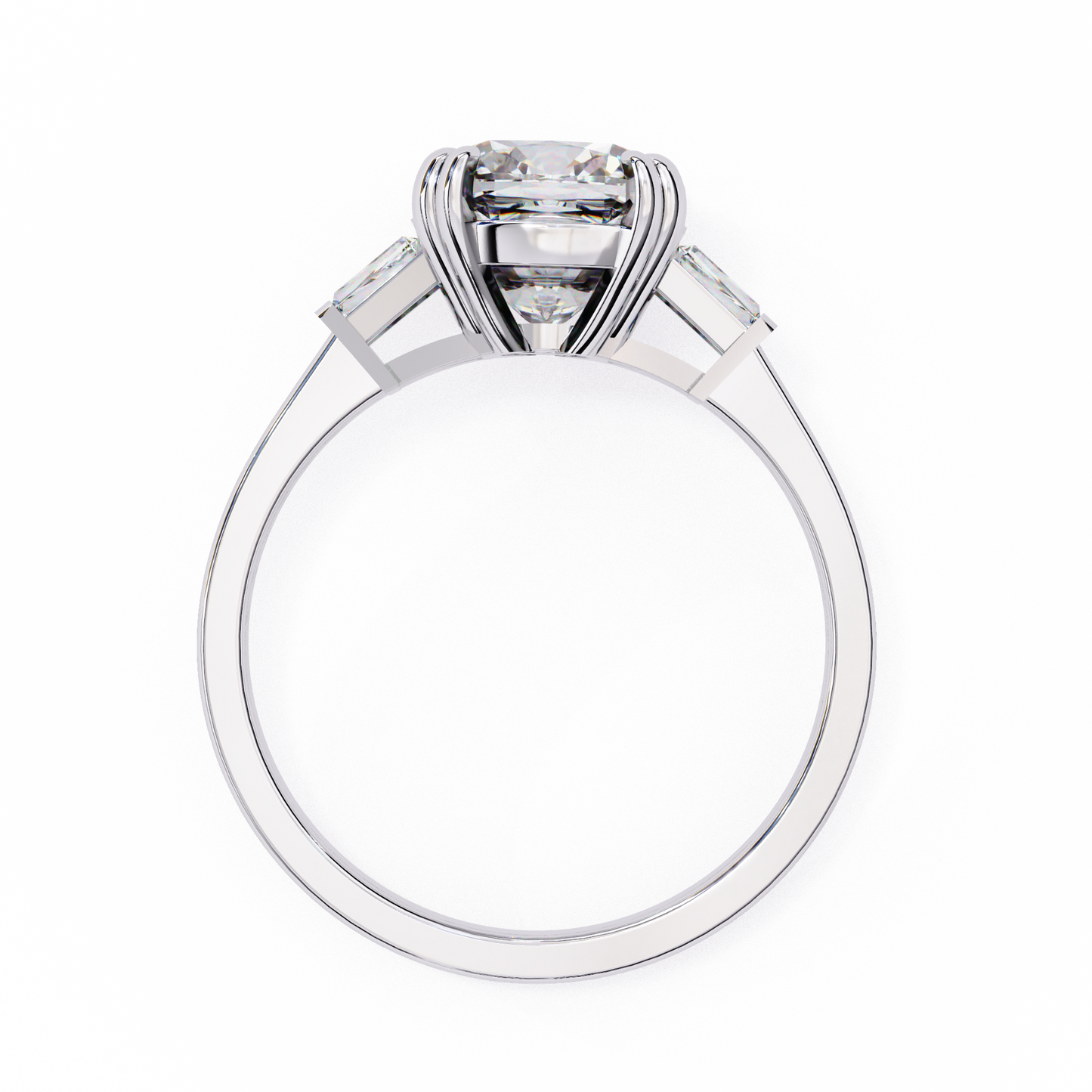 Silver Promise Trapezoid Ring
