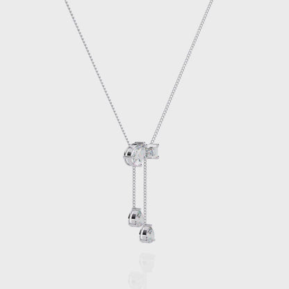 Silver Toi Et Moi necklace