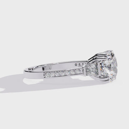 Silver Promise Trapezoid Ring