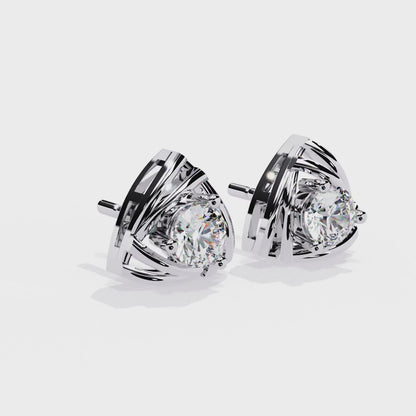 Silver Delta Diamond studs