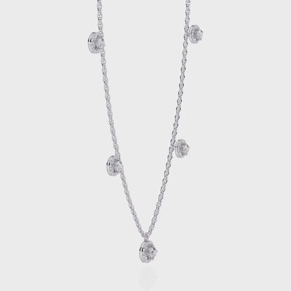 Silver Stardust Halo Necklace