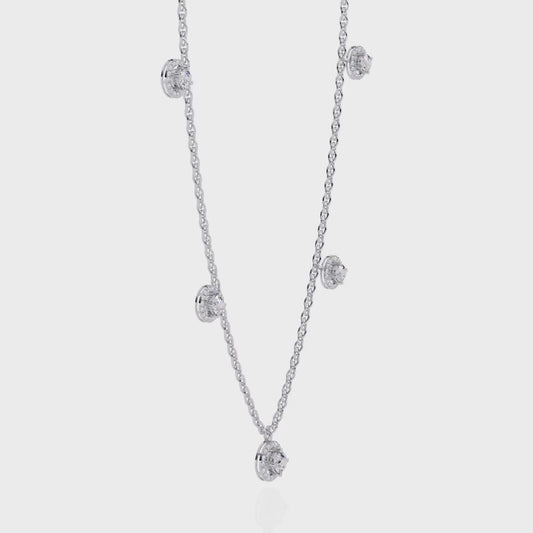 Silver Stardust Halo Necklace