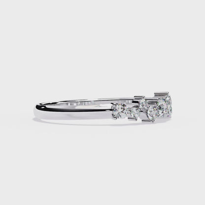 Silver Firework Diamond Ring