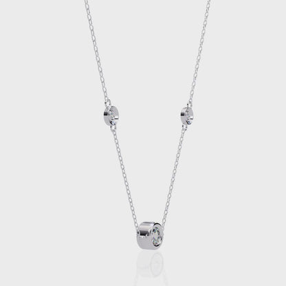 Silver Trinity Sparkle Necklace