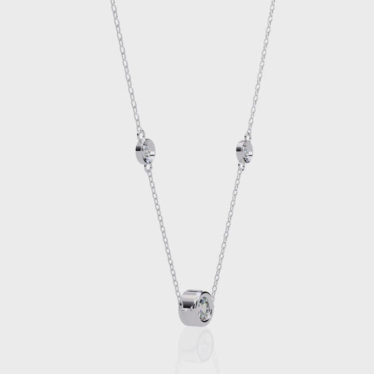 Silver Trinity Sparkle Necklace