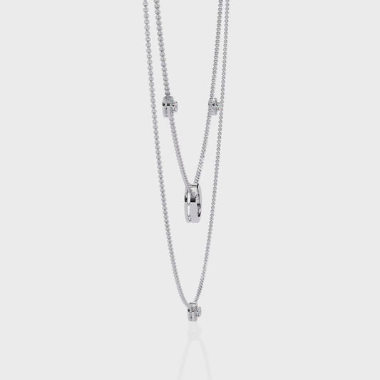 Silver Constellation Layered Necklace
