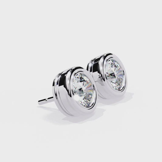 Silver Halo Spark earrings