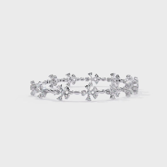 Silver Frost Blossom bracelet